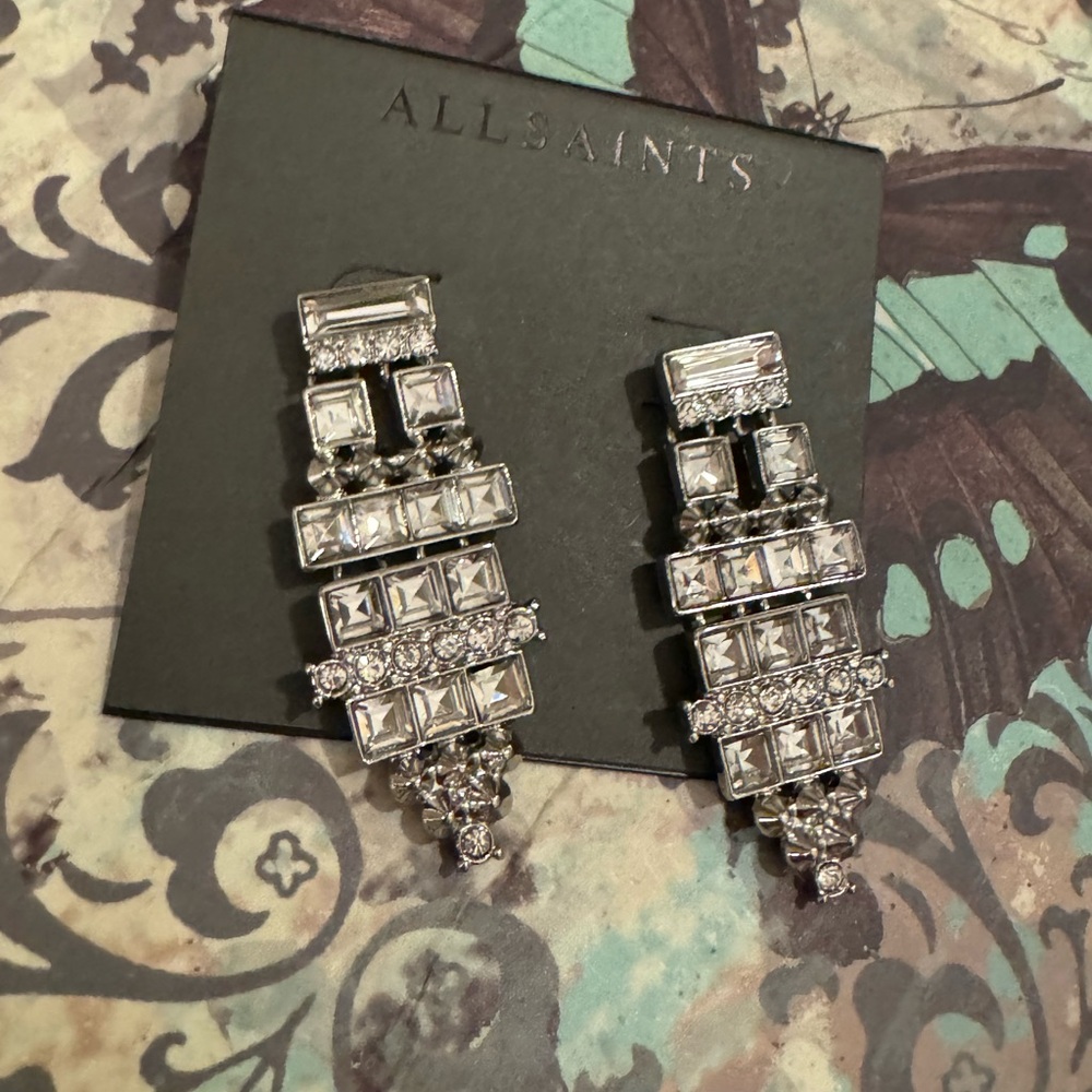 All Saints Rhinestone earrings - Picture 3 of 5